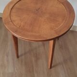Vintage round wooden serving trolley