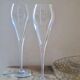 Duo de flûtes cristal Luigi Bormioli