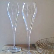 Crystal flute duo Luigi Bormioli