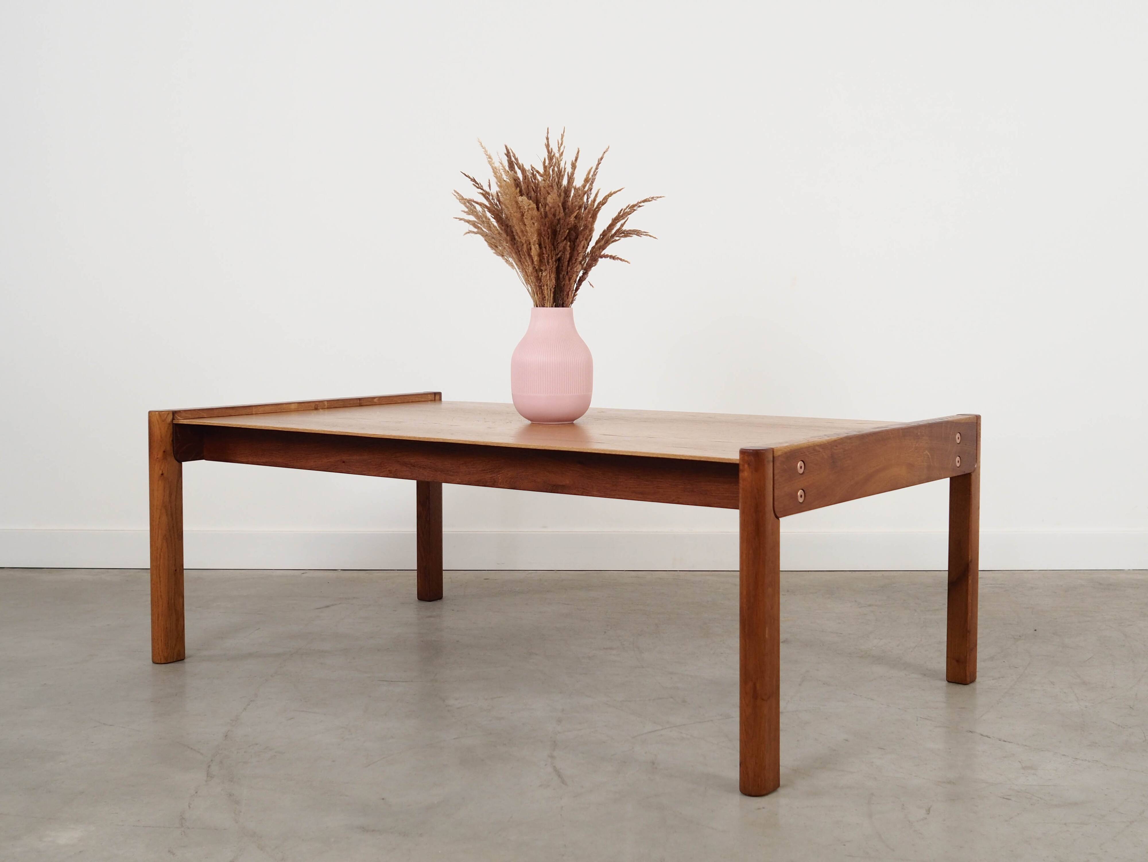 Oak coffee table, Danish design, 1970s, made in Denmark