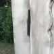 Double wardrobe with hand-painted floral design