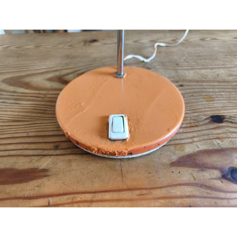 Vintage orange metal lamp