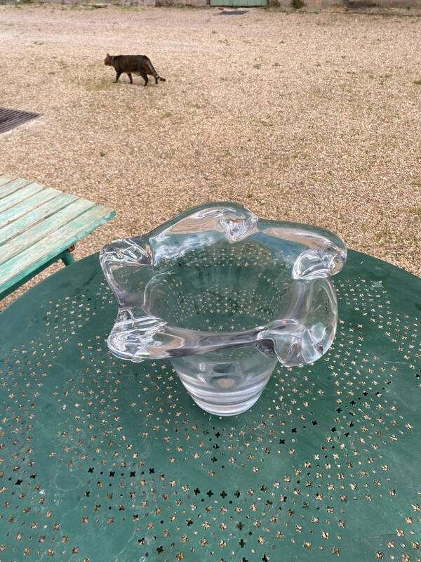 Very large Daum crystal vase