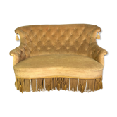 Sofa yellow velvet