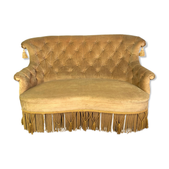Sofa yellow velvet