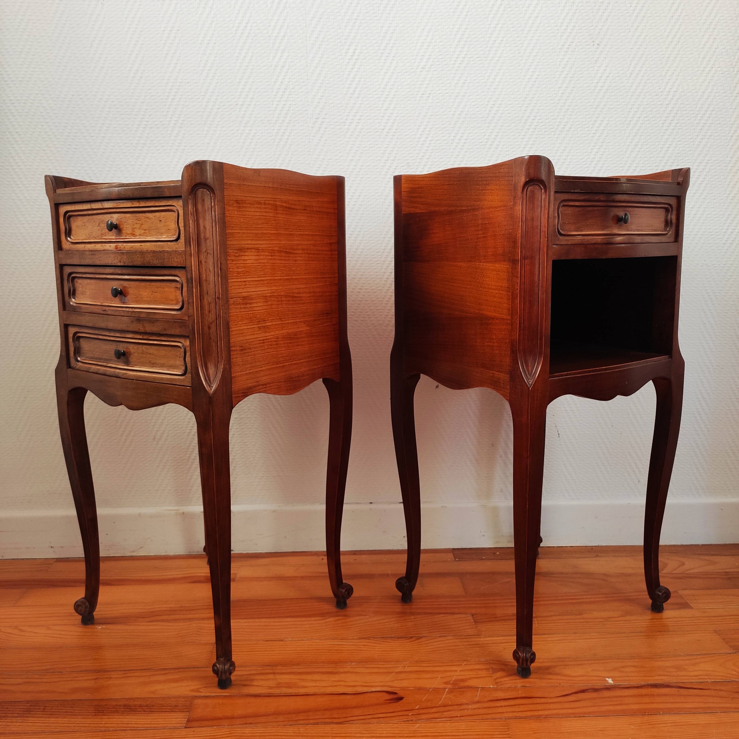 Pair of Louis XV style bedside tables