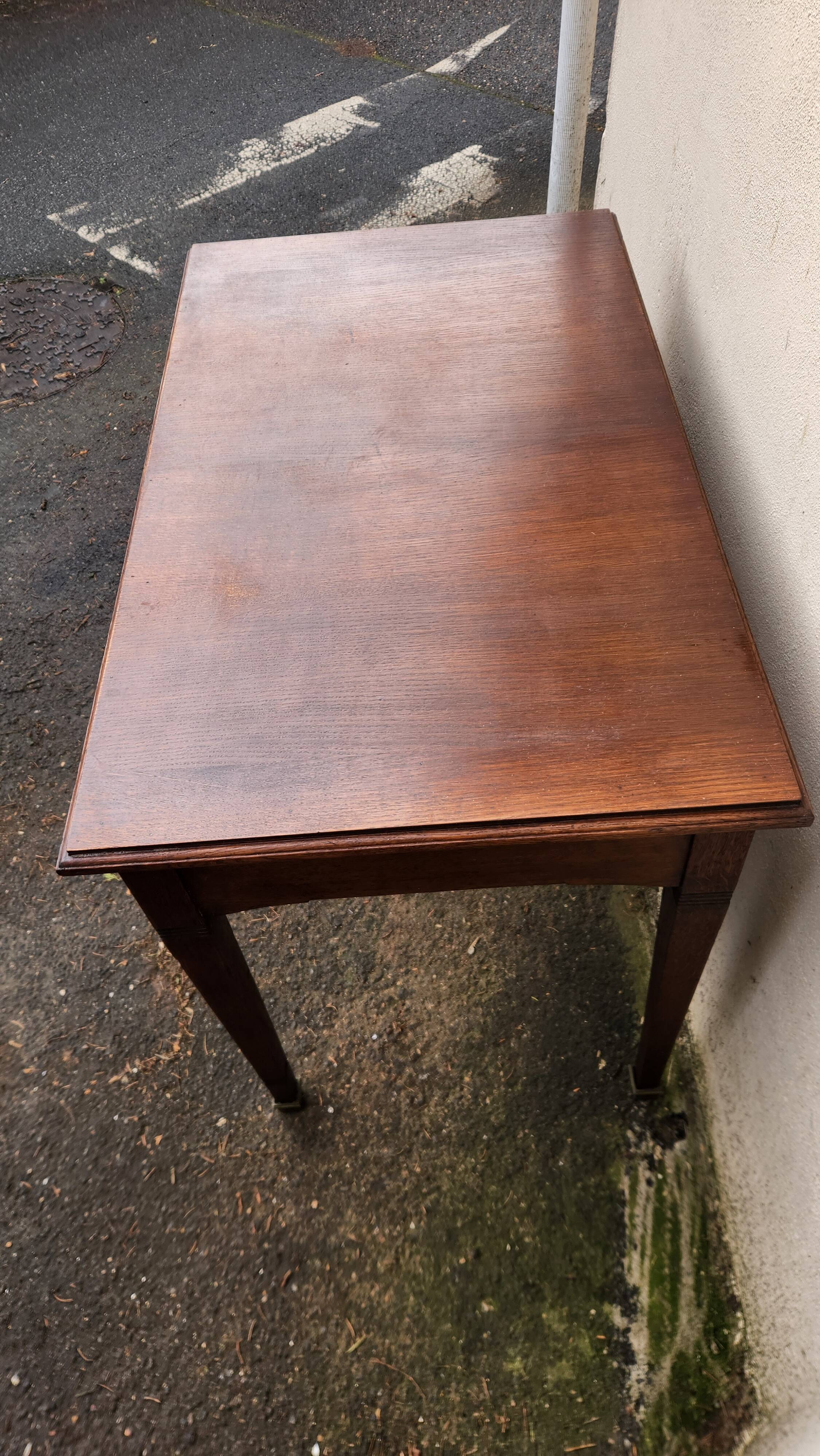 Vintage wooden desk from the 19th century, Louis XVI style.