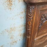 Solid oak headboard, 1930s