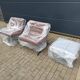 2x brand new original knoll barcelona relax + ottoman, venezia cognac leather