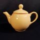 Yellow ceramic teapot