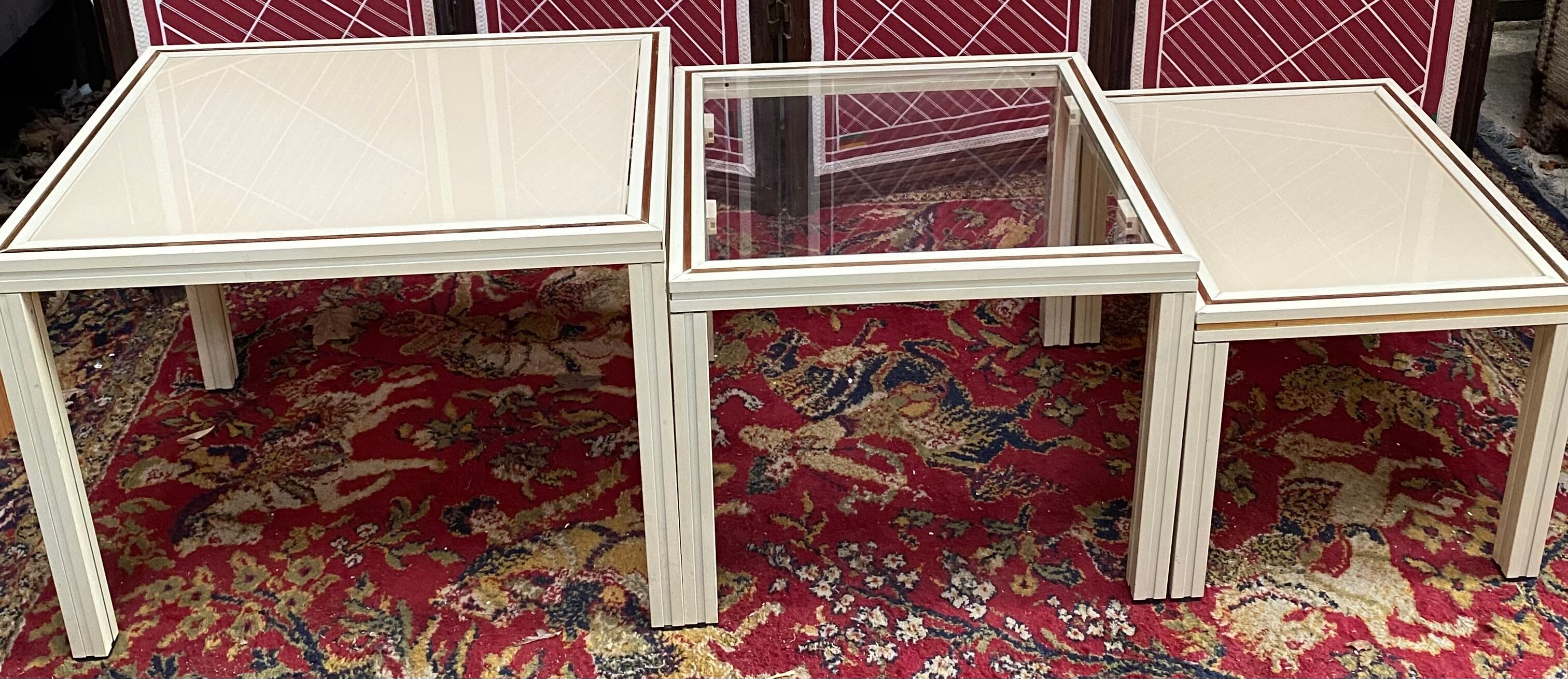 Set of 3 nesting tables by Pierre Vandel, 1970s