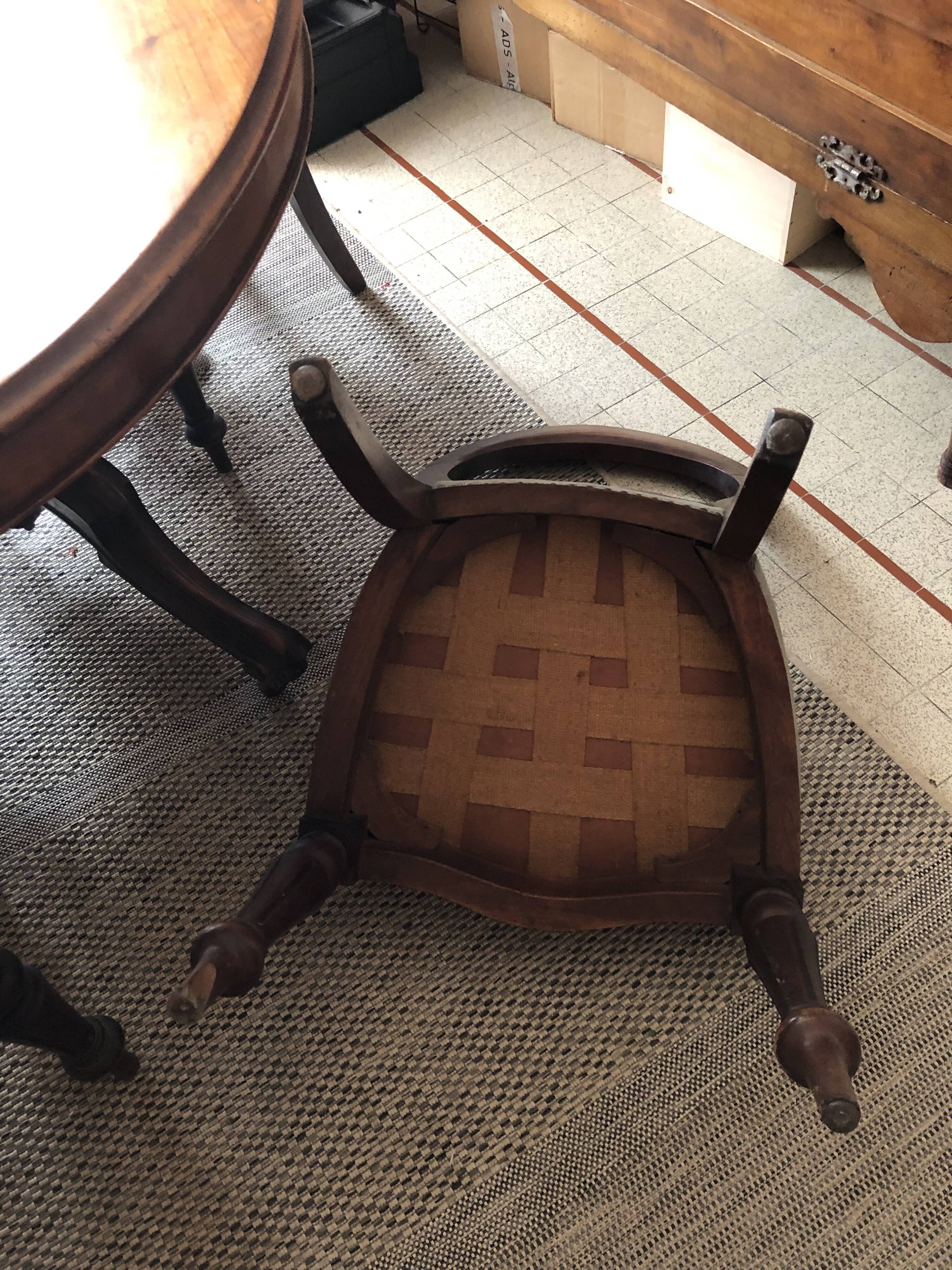 Set of 6 English chairs, Louis Philippe period