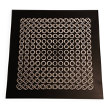 Vasarely silkscreen print - "Deep Kinetics" - 3D Illusion & Black and White