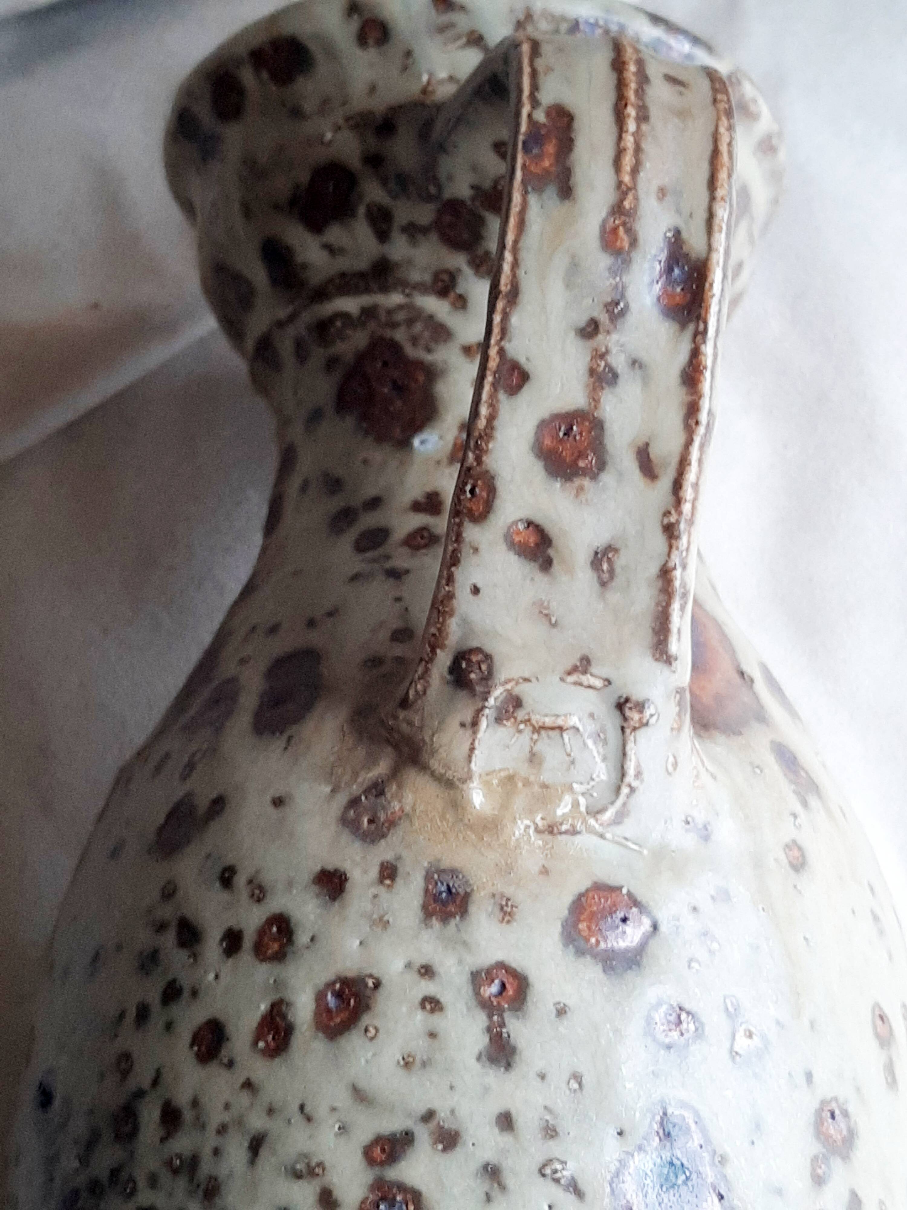 Pyrite stone pitcher Pierre Digan La Borne