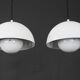 Paire iconique de lampes pots de fleurs en émail blanc VP1 - Verner Panton - 100 % originales - Louis Poulsen