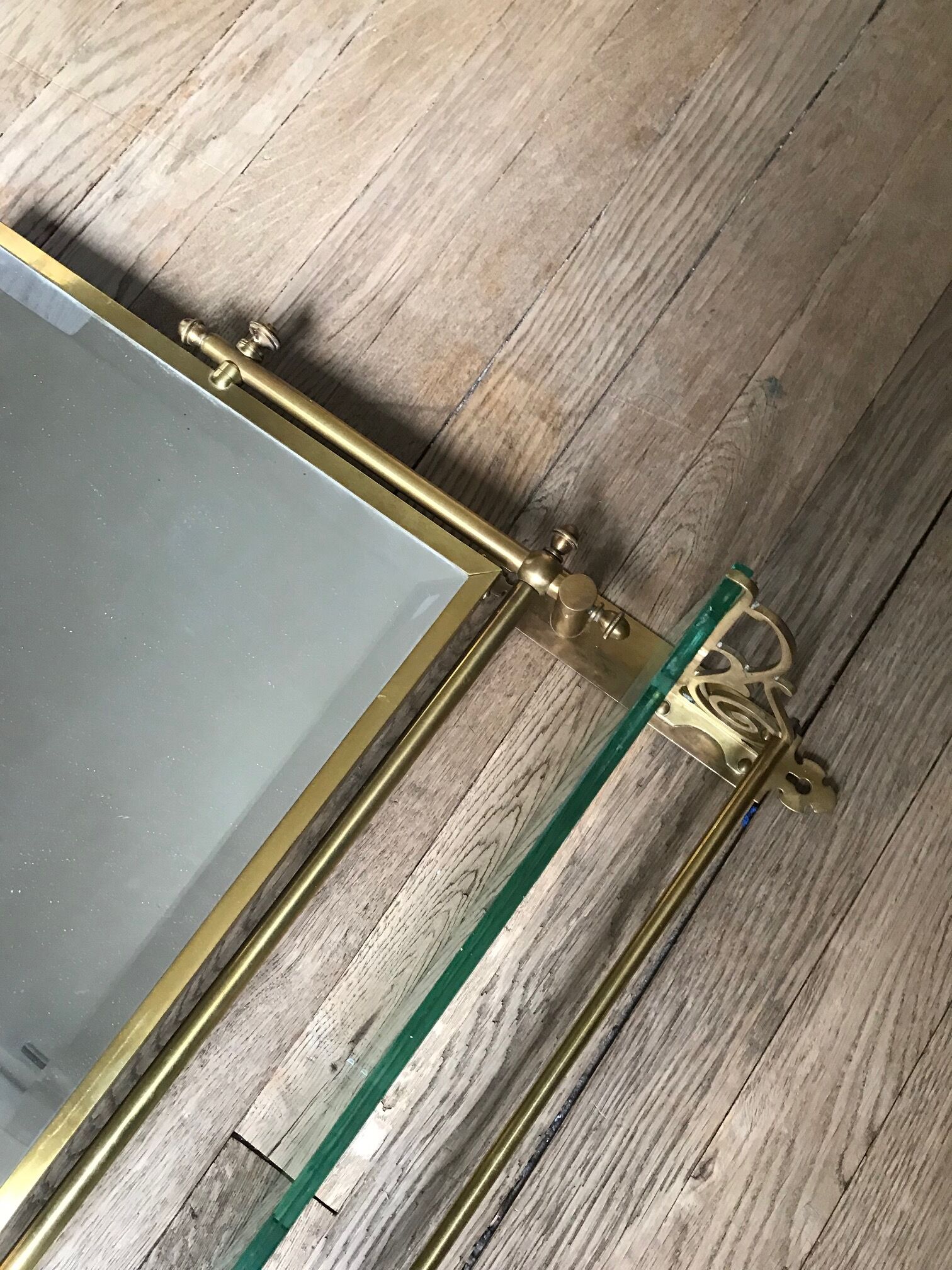 Miroir en laiton biseauté