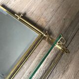 Beveled brass mirror
