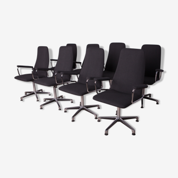 Conference Swivel Armchairs from Johanson Design, 1990s, Set of 8