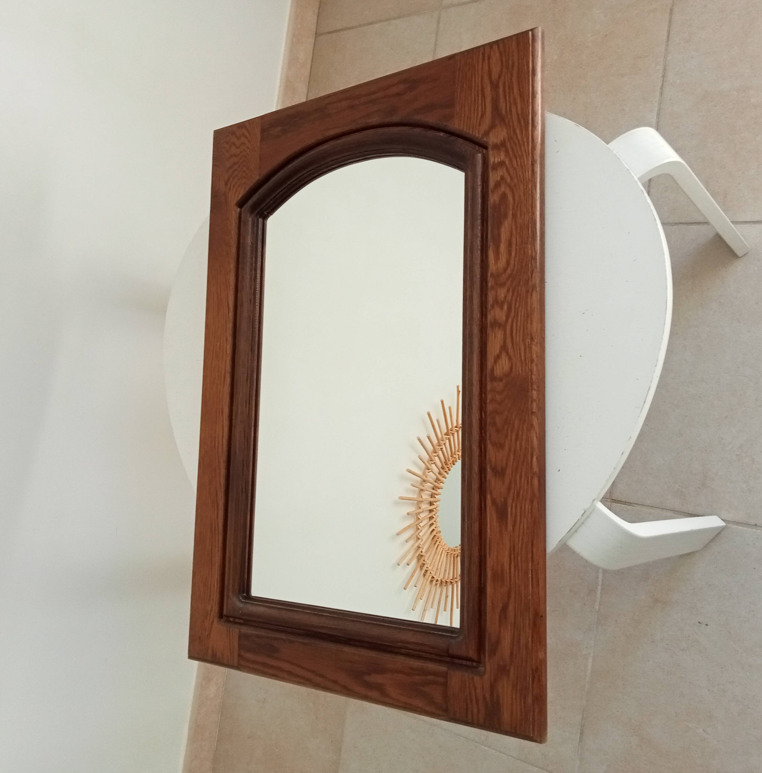 Miroir vintage rustique années 70/80