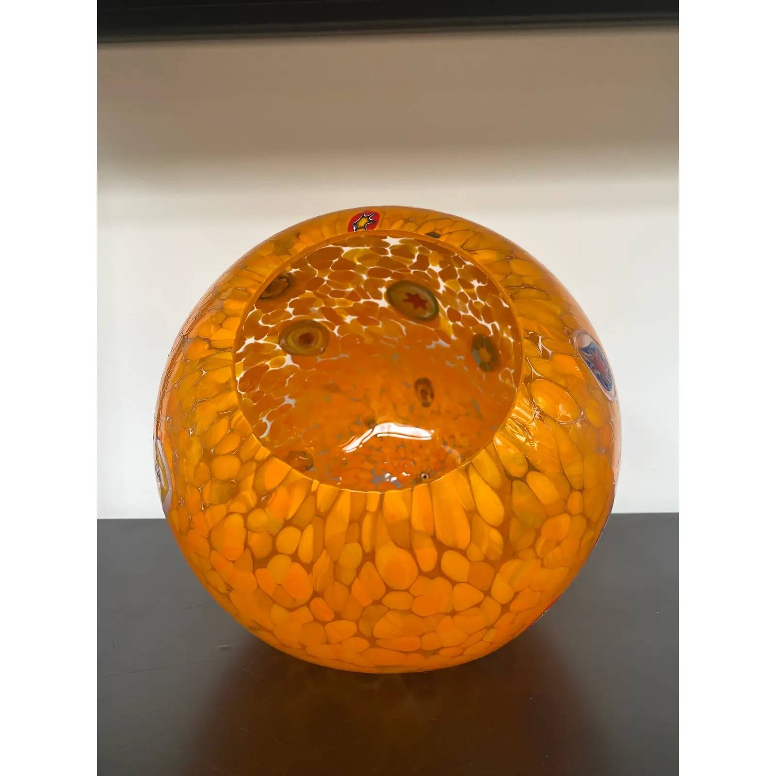 Italian Artistic Murano Glass Vase Multicolored With "Murrine" by SimoEng