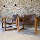 2 leather chairs Diana by Karin Mobring for IKEA, 1970