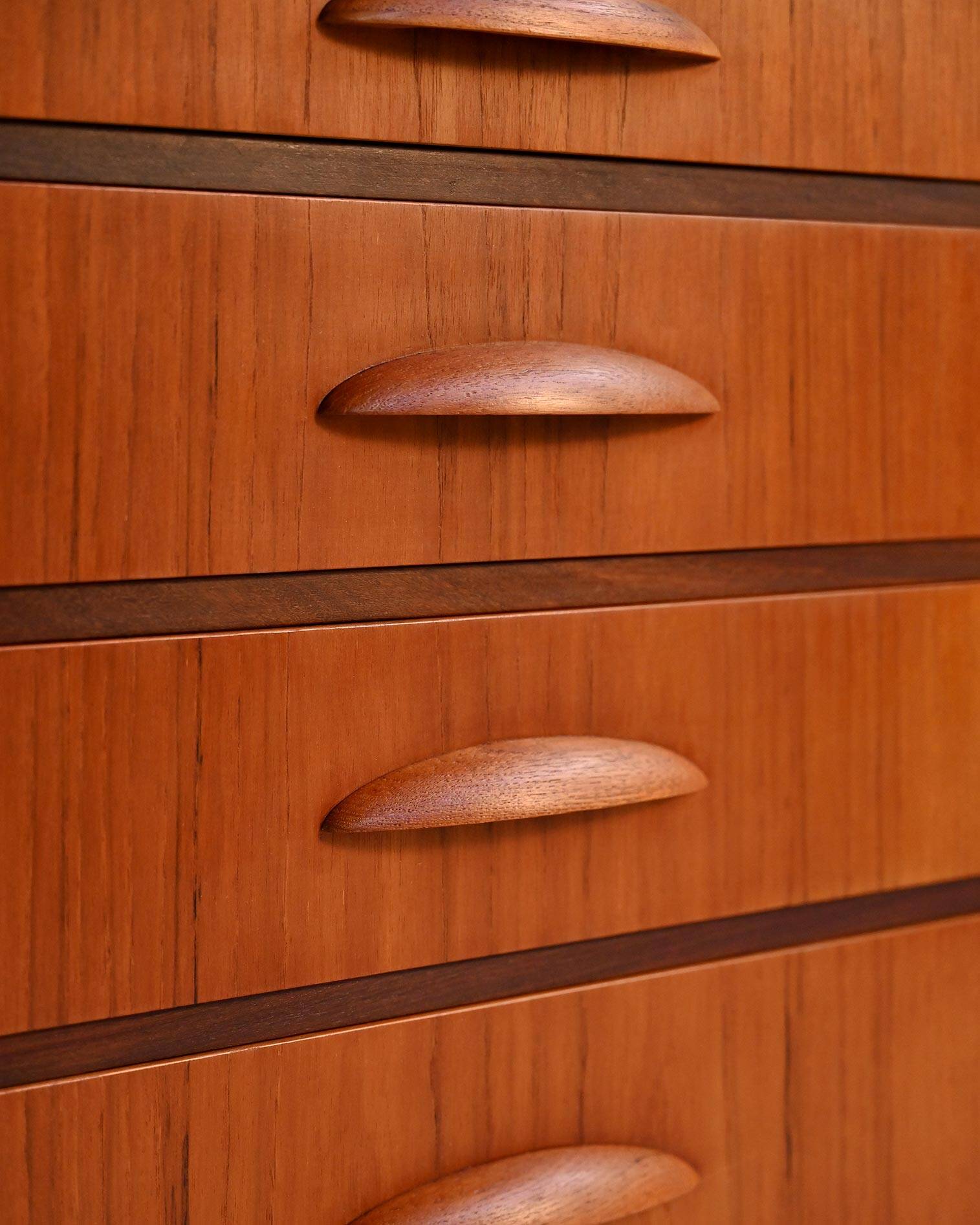 Danish Highboard in Teak and Mahogany, 1950s