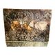Oil painting on canvas with draft horses signed Ortega 86
