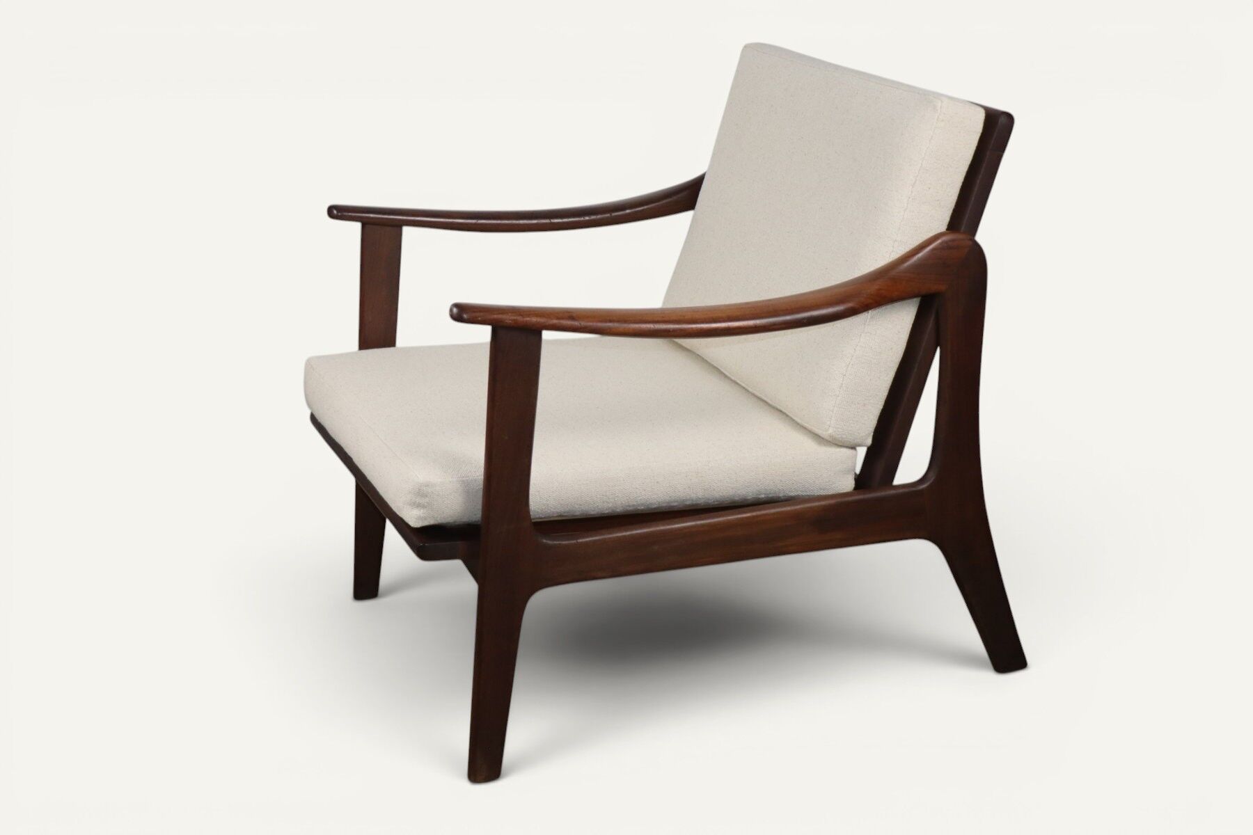 Scandinavian lounge chair in solid teak, 1960s