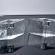 Pair of icicle candlesticks, Murano glass, Italy, 1970