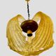 Murano glass chandelier with gold inlay by Barovier Toso, Italy 1960
