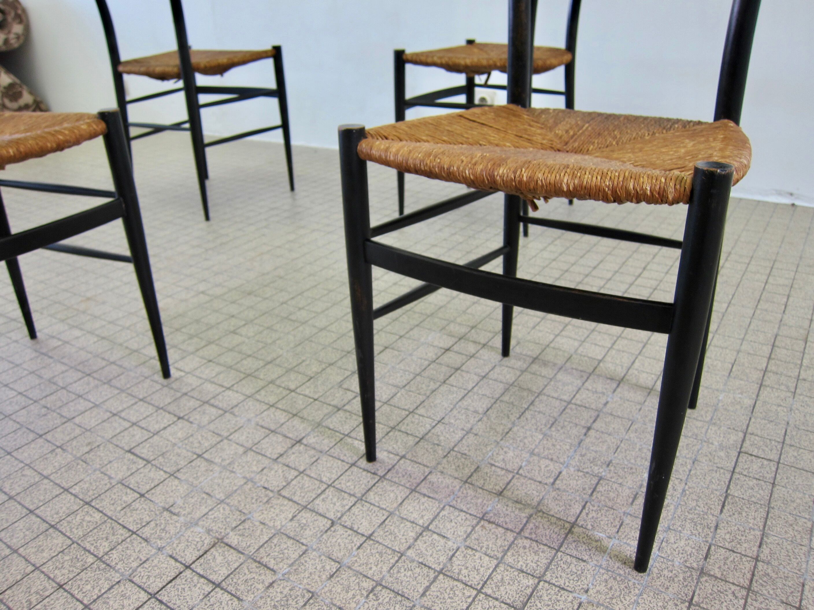 Set of 4 Chiavari Spinetto dining chairs midcentury design