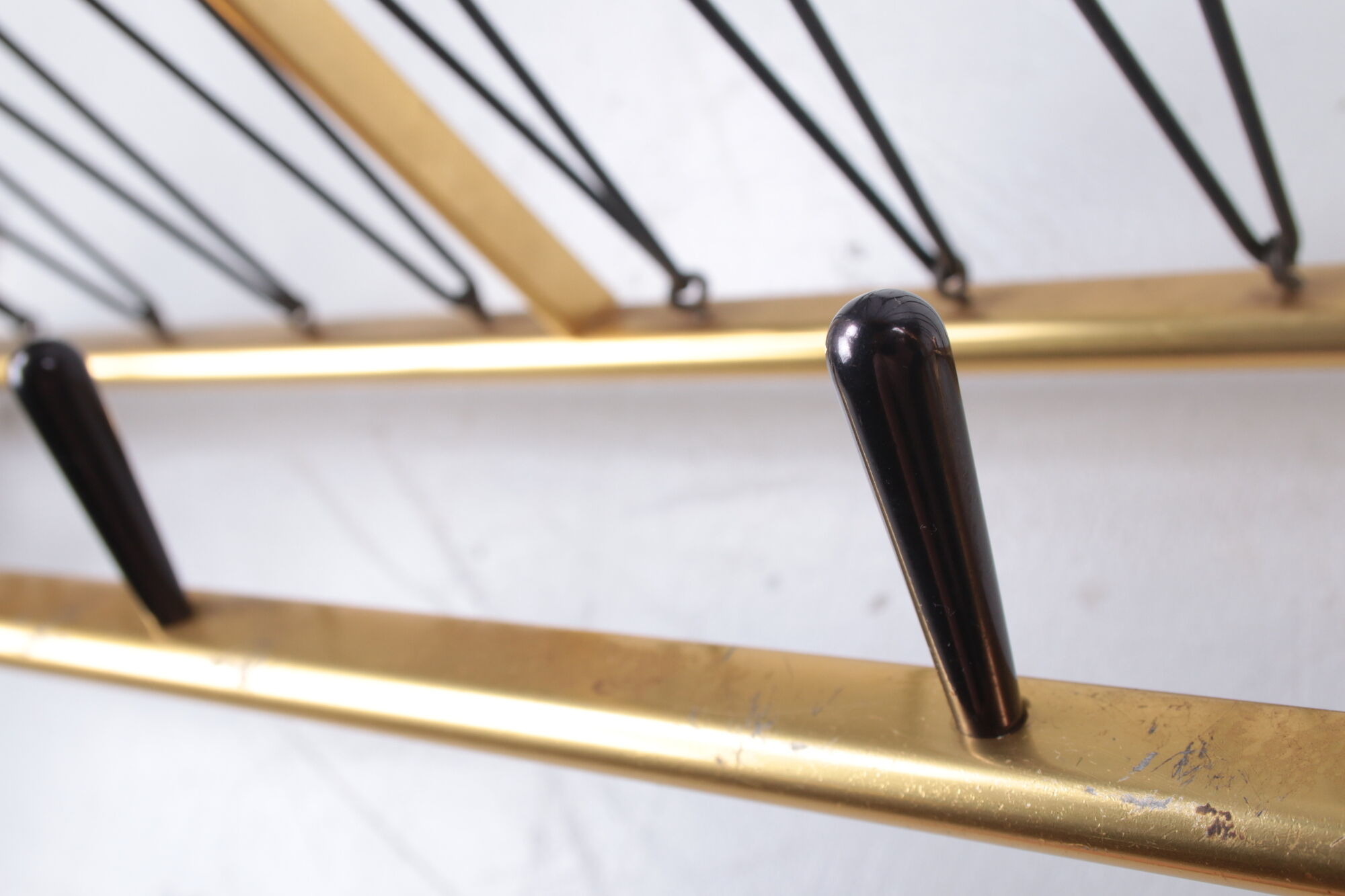 Wall coat rack Hollywood Regency style 1960s
