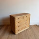 Vintage woven rattan bamboo chest of drawers