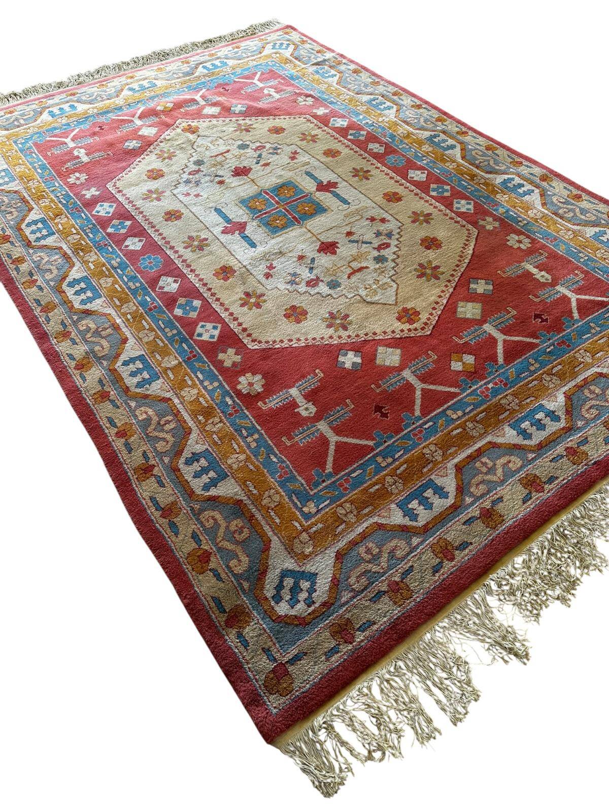 Large handmade oriental rug 240cm x 350cm