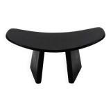 Black wooden Shoggi meditation stool by Alain Gaubert, 1980s vintage
