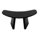 Black wooden Shoggi meditation stool by Alain Gaubert, 1980s vintage