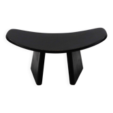 Black wooden Shoggi meditation stool by Alain Gaubert, 1980s vintage