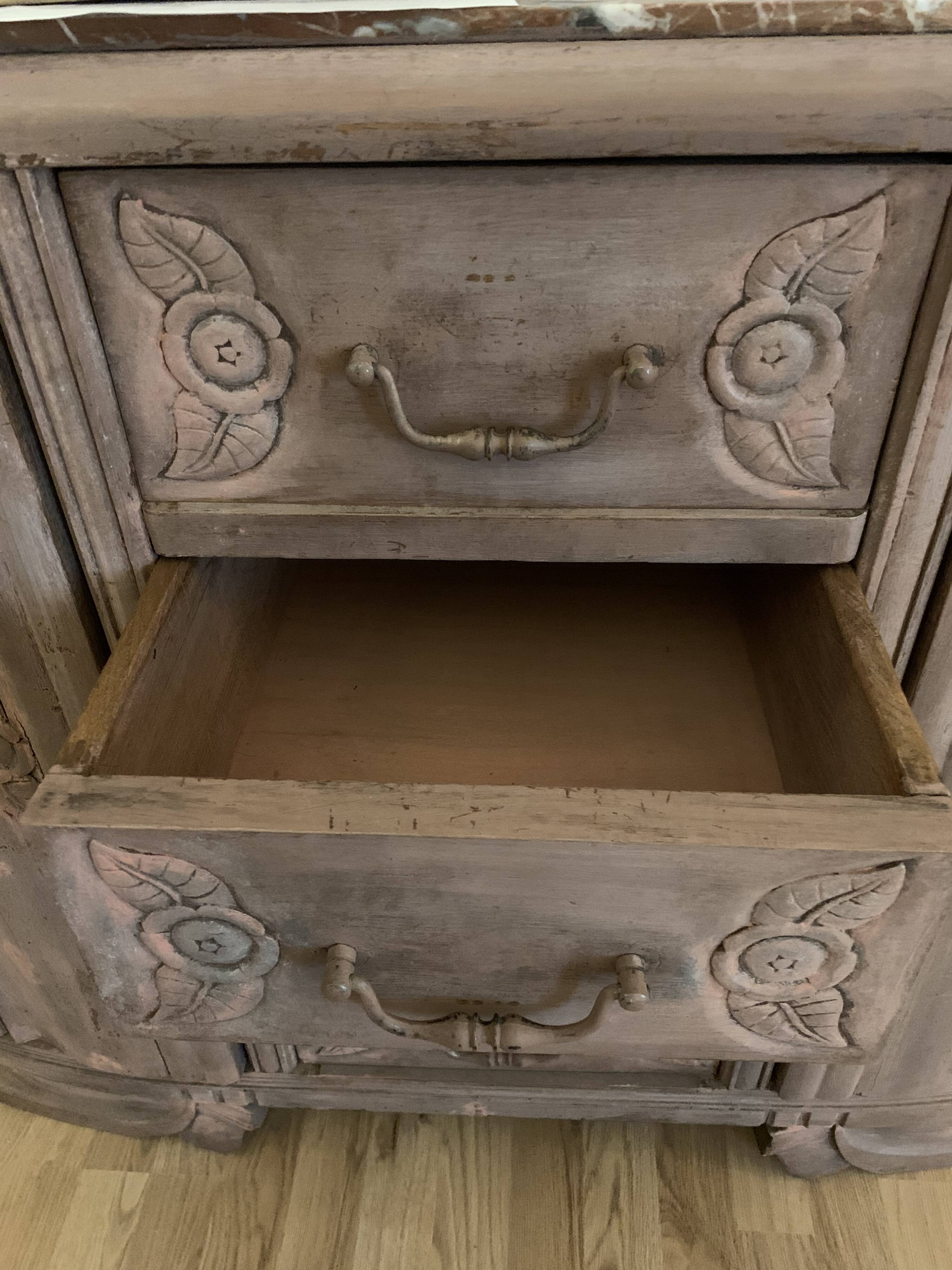 Commode vieux rose Art déco