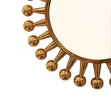 Jack Wall Round Mirror by Jonathan Adler, Polished Brass, 60cm Starburst