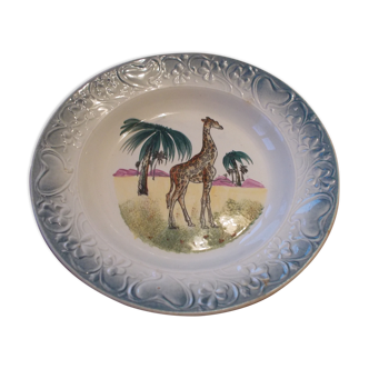 Decorated earthenware plate