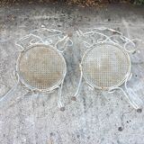 Lot de 4 chaises fer forgé