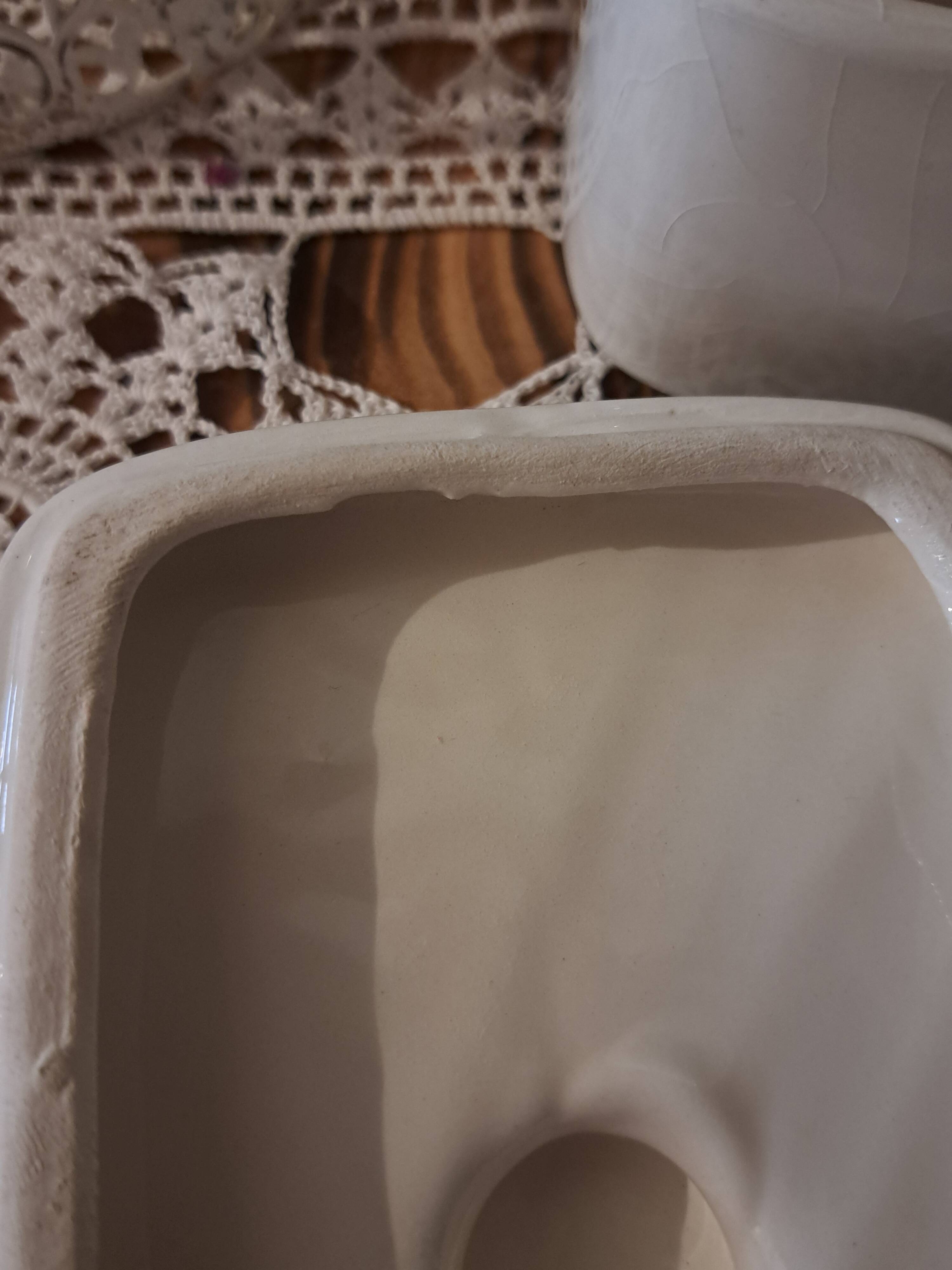 Moustiers style San Marino ceramic butter dish