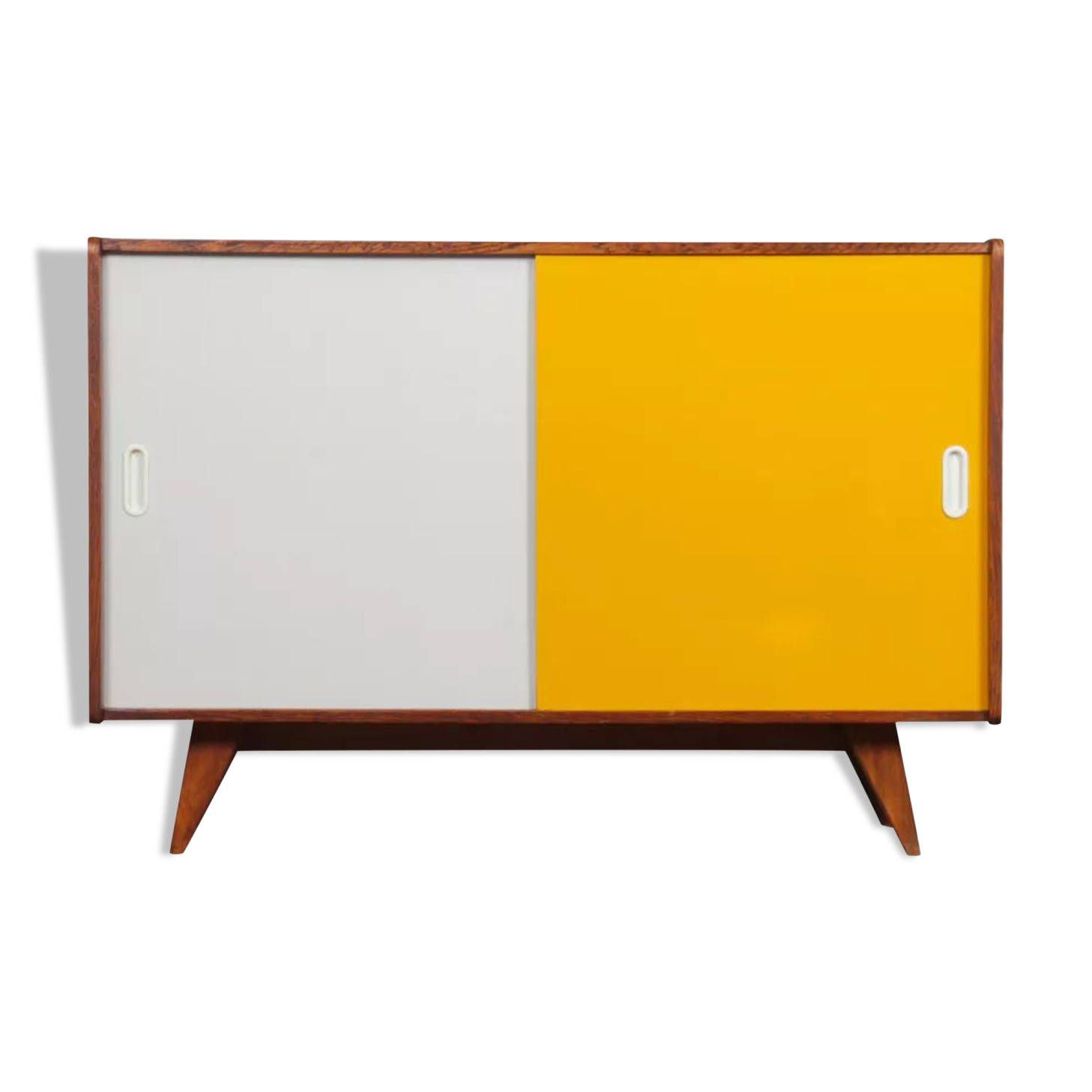 Yellow and white chest of drawers by Jiri Jiroutek, model U-452, 1960