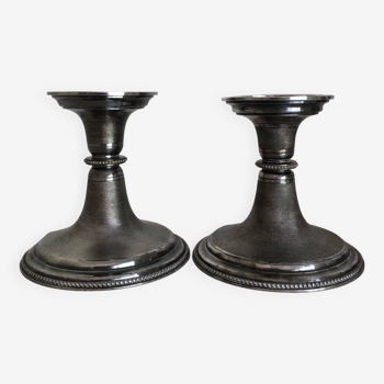 Silver candle holders by TH HENRY