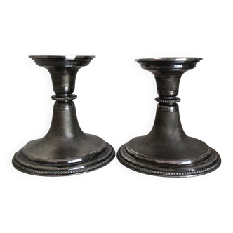 Silver candle holders by TH HENRY