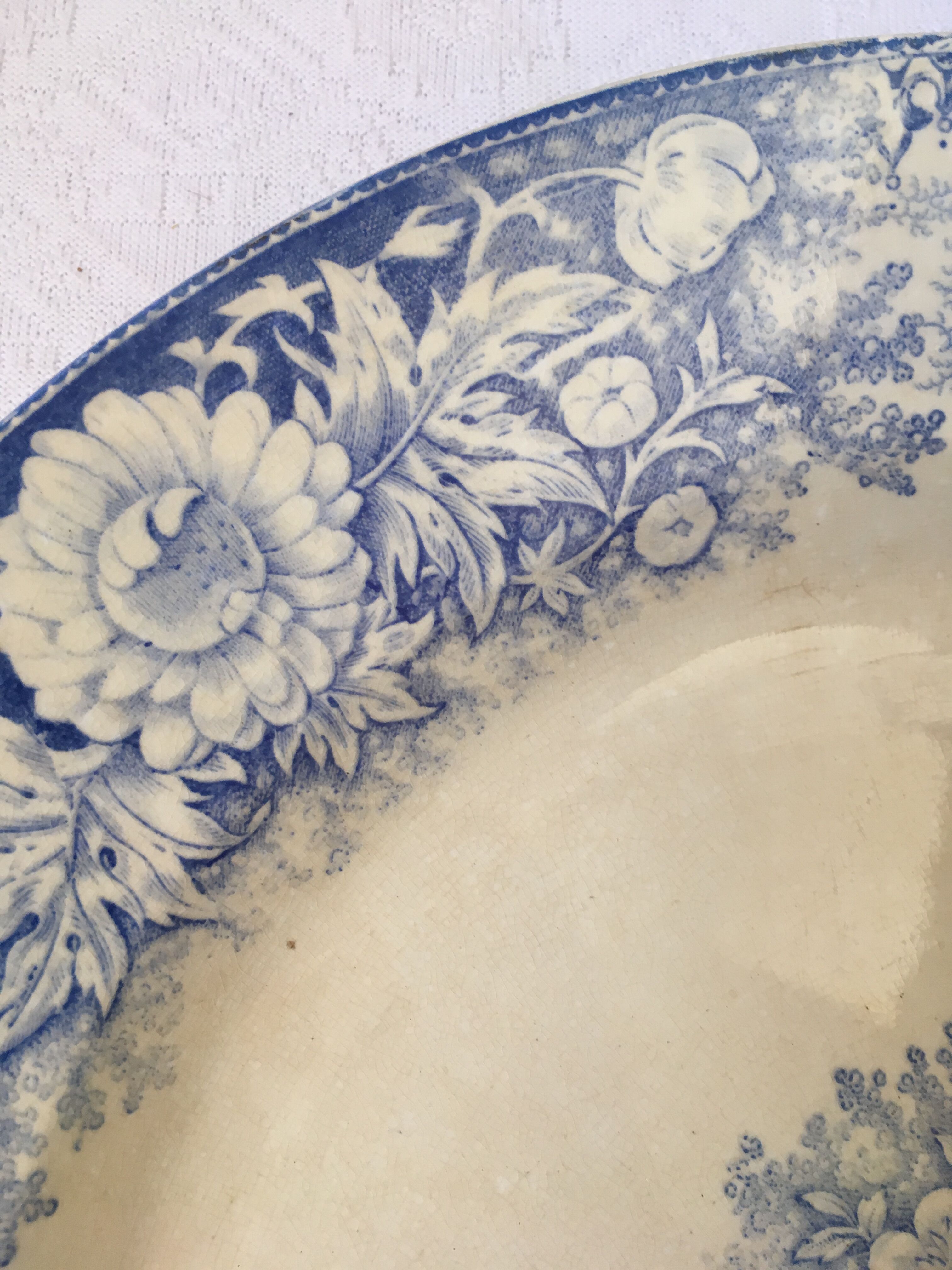 Very old serving dish in iron earth