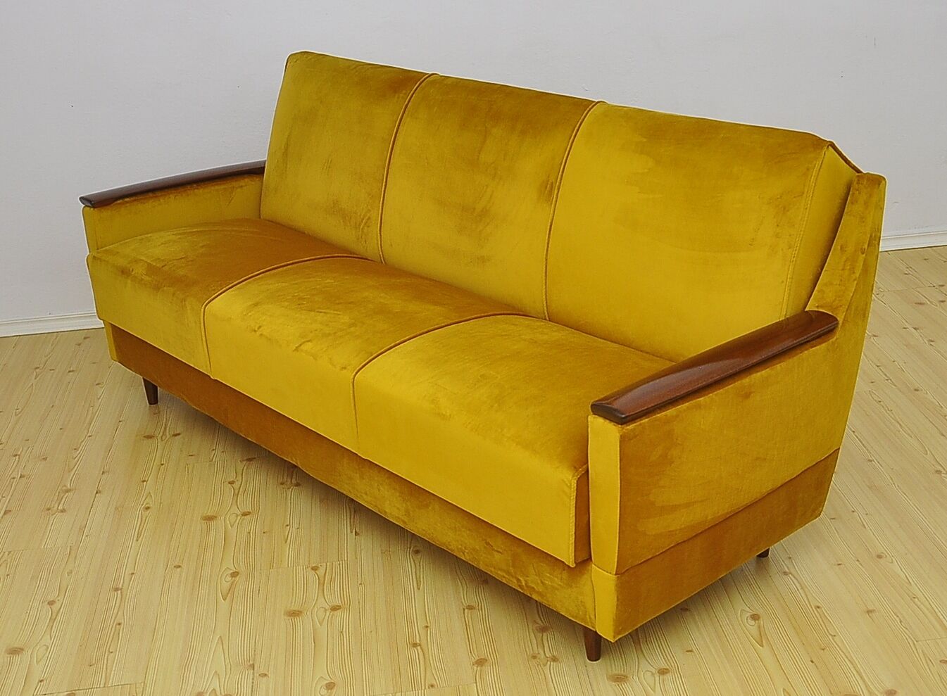 Mid-century velvet sofa daybed, 1960s