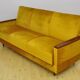 Mid-century velvet sofa daybed, 1960s