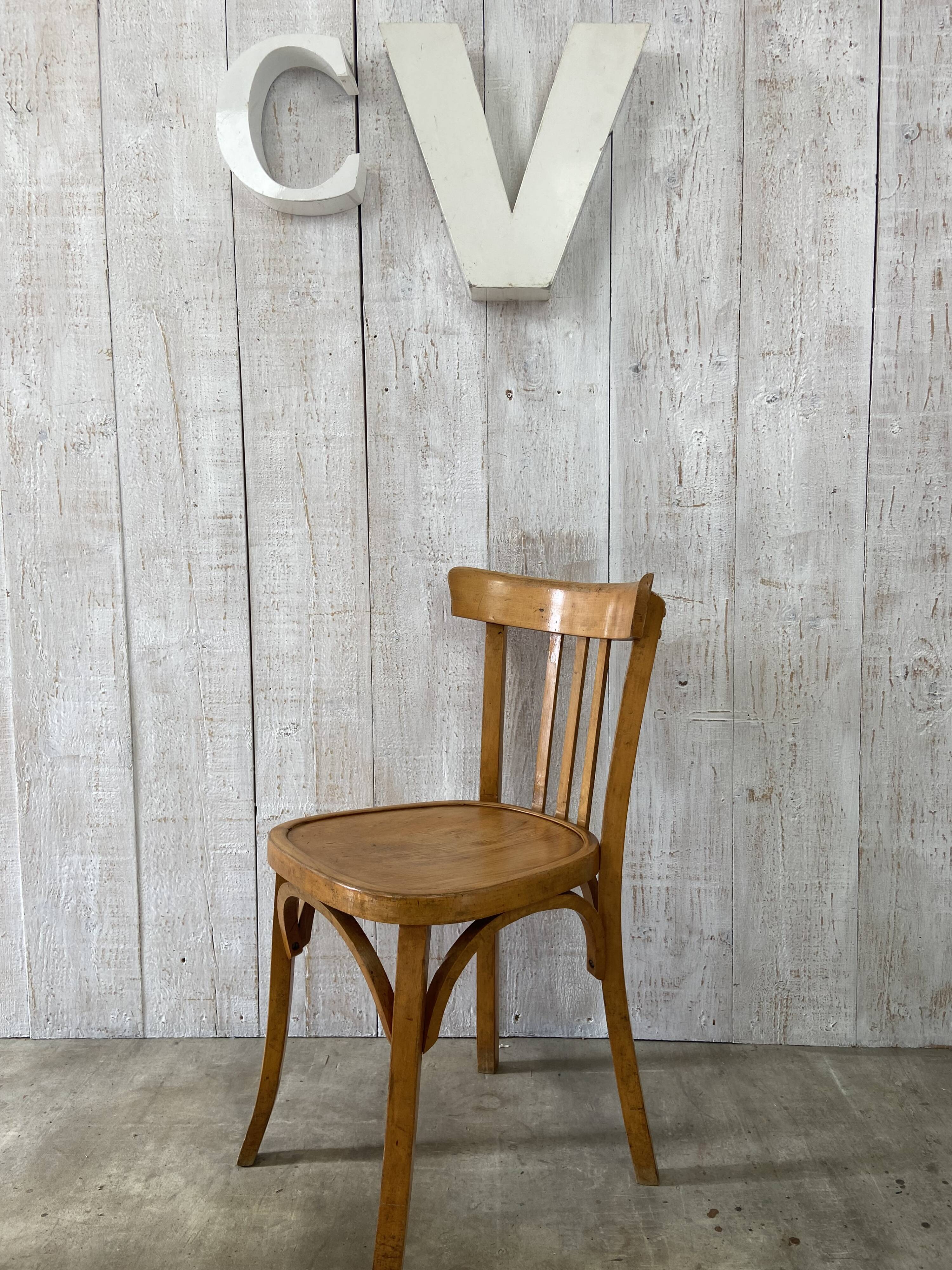 Set of 4 mismatched bistro chairs