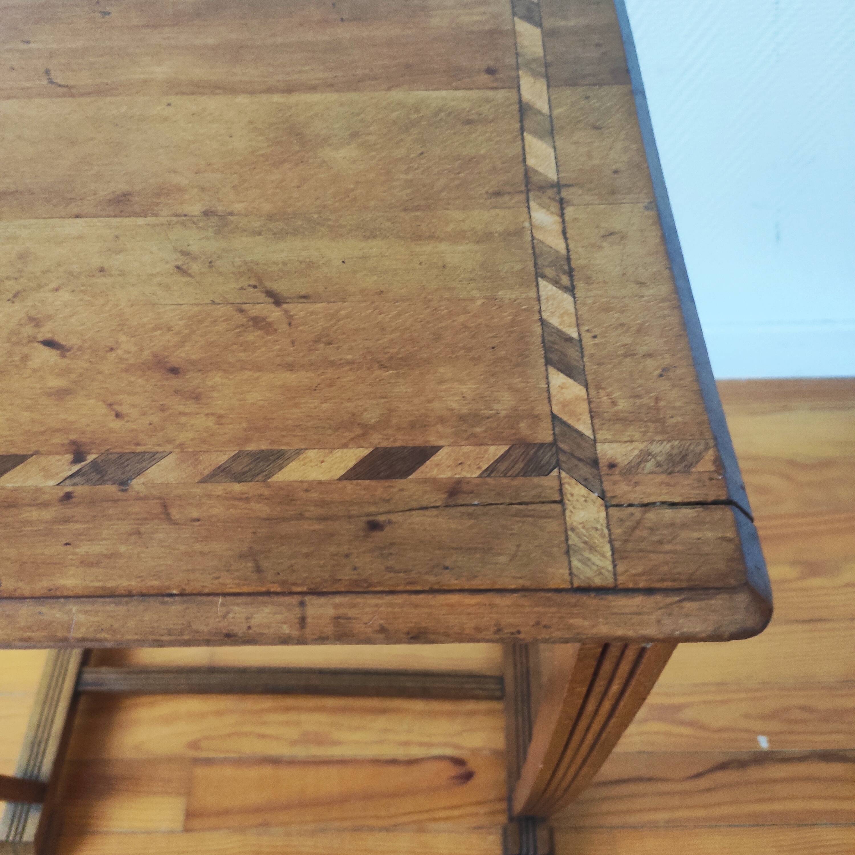 Antique Art Deco wooden console table